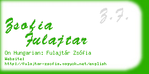 zsofia fulajtar business card